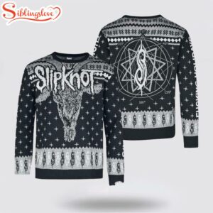 Slipknot Fucking Holidays Logo Goat Head And Tribal S Logo Ugly Christmas Sweater