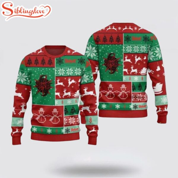 Slipknot Tribal S Logo Checker Board Pattern Ugly Christmas Sweater