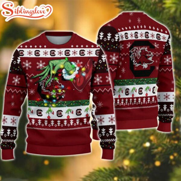 South Carolina Gamecocks NCAA Grinch Stole Ugly Christmas Sweater