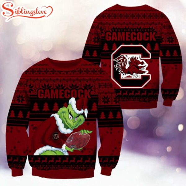 South Carolina Gamecocks NCAA Grinch Ugly Christmas Sweater