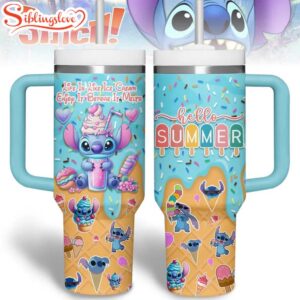 Stitch Cute Tumbler 40Oz With Handle