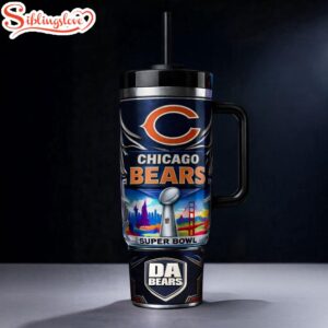 Super Bowl LX Chicago Bears Tumbler 40oz With Handle