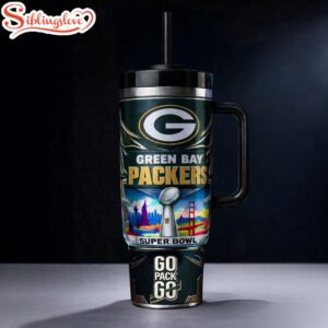Super Bowl LX Green Bay Packers Tumbler 40oz With Handle