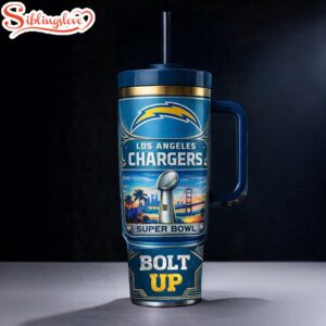 Super Bowl LX Los Angeles Chargers Tumbler 40oz With Handle