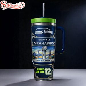 Super Bowl LX Seattle Seahawks Tumbler 40oz With Handle
