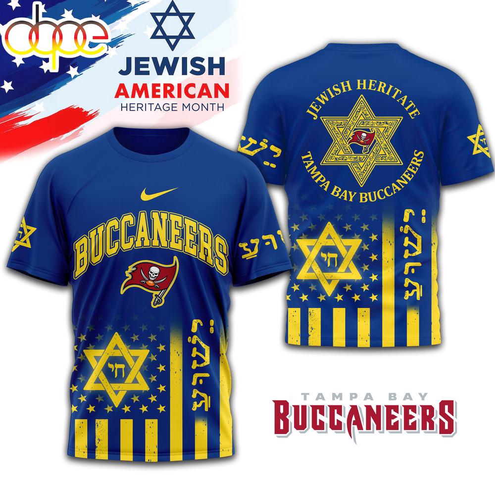 Tampa Bay Buccaneers Jewish Heritage 3D T-Shirt For Fans 1 Tampa Bay Buccaneers Jewish Heritage 3D T-Shirt For Fans