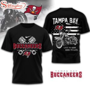 Tampa Bay Buccaneers NFL Biker 3D T-Shirt
