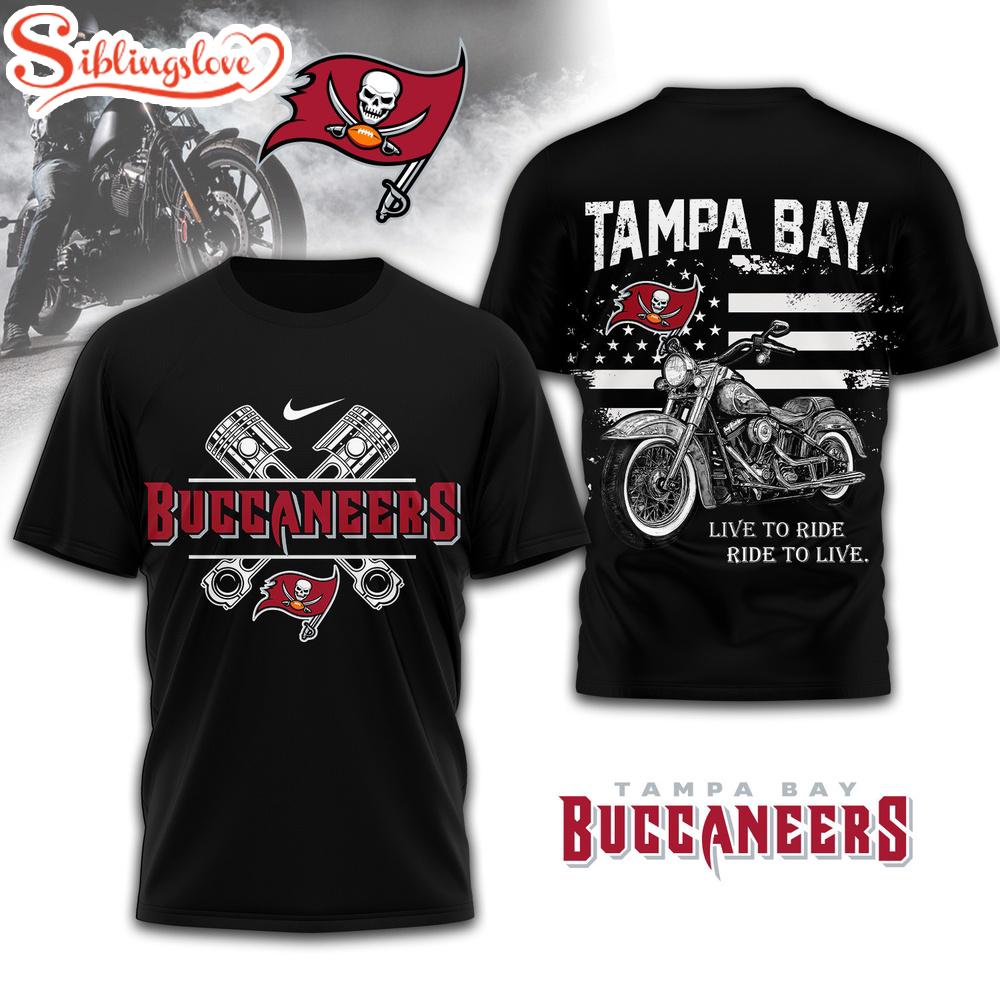 Tampa Bay Buccaneers NFL Biker 3D T-Shirt 1 Tampa Bay Buccaneers NFL Biker 3D T-Shirt