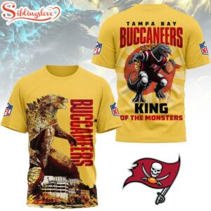 Tampa Bay Buccaneers NFL Godzilla King of the Monsters 3D Shirt