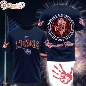 Tennessee Titans Missing & Murdered Indigenous Women Awareness 3D T-Shirt