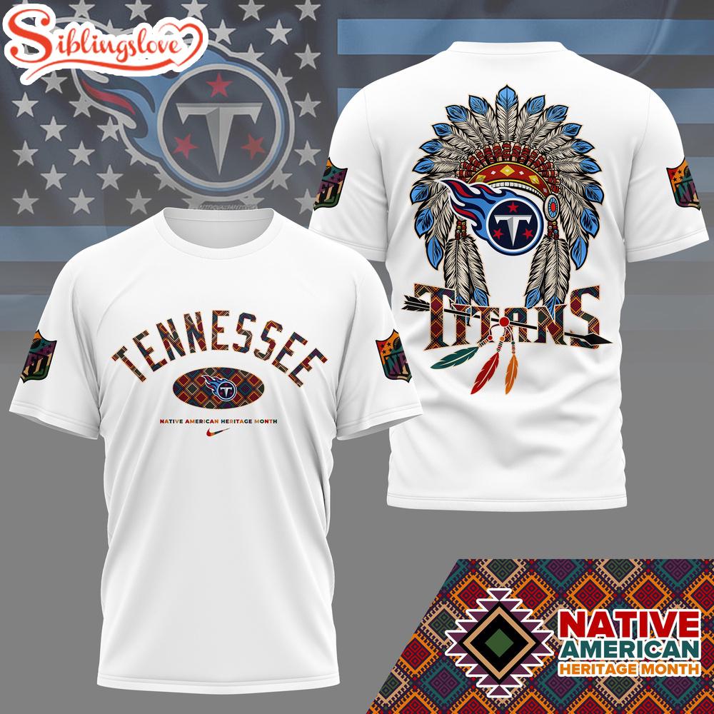 Tennessee Titans Native American Heritage Month 3D T-Shirt 1 Tennessee Titans Native American Heritage Month 3D T-Shirt