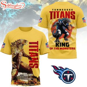 Tennessee Titans NFL Godzilla King of the Monsters 3D Shirt