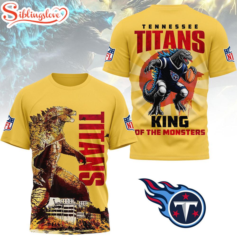 Tennessee Titans NFL Godzilla King of the Monsters 3D Shirt Tennessee Titans NFL Godzilla King of the Monsters 3D Shirt