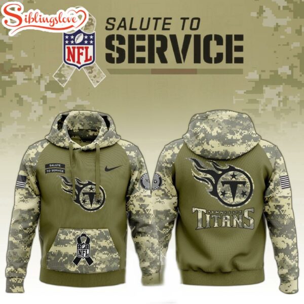 Tennessee Titans Salute to Service Hoodie 3D Shirt