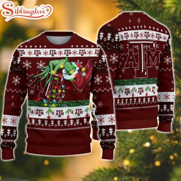 Texas A&M Aggies NCAA Grinch Stole Ugly Christmas Sweater