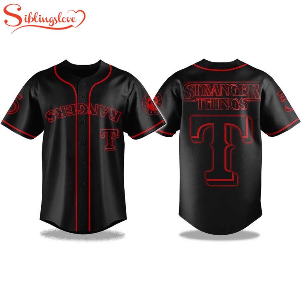 Texas Rangers Stranger Things 2025 Baseball Jersey Texas Rangers Stranger Things 2025 Baseball Jersey