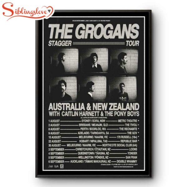 The Grogans Stagger Tour 2025 Poster Canvas Wall Art
