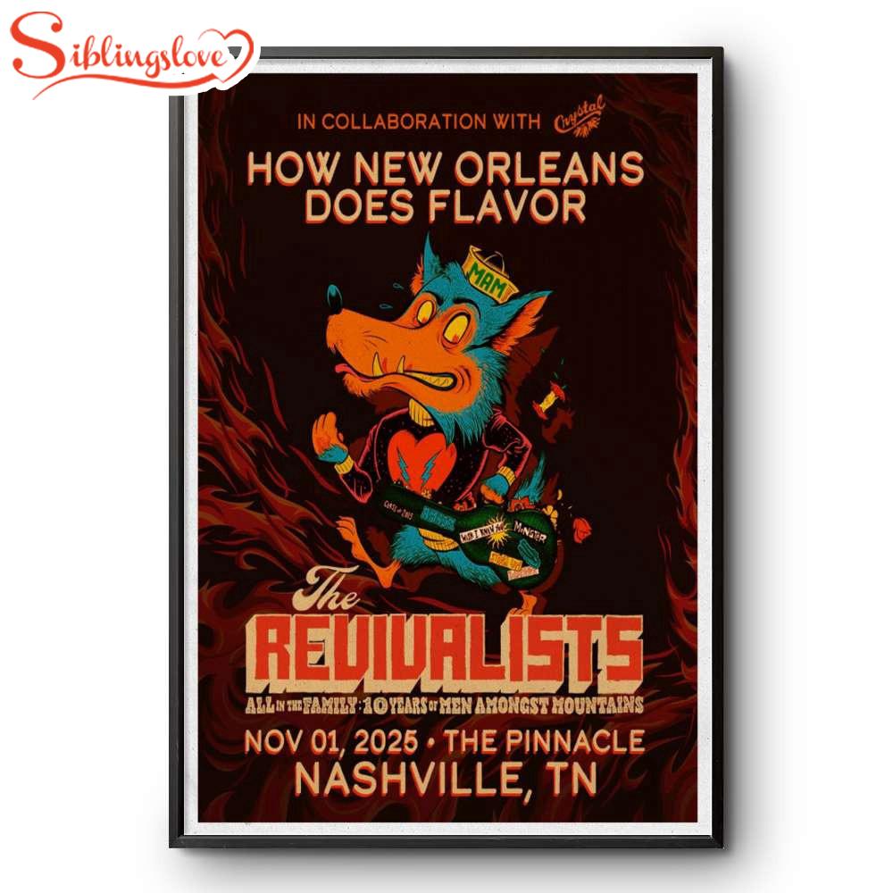 The Revivalists Nashville Nov 1 2025 Canvas Poster Wall Art The Revivalists Nashville Nov 1 2025 Canvas Poster Wall Art