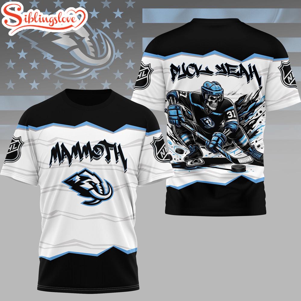 Utah Mammoth NHL Puck Yeah 3D T-Shirt 1 Utah Mammoth NHL Puck Yeah 3D T-Shirt