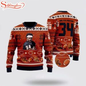Walter Payton 34 Chicago Bears Ugly Christmas Sweater