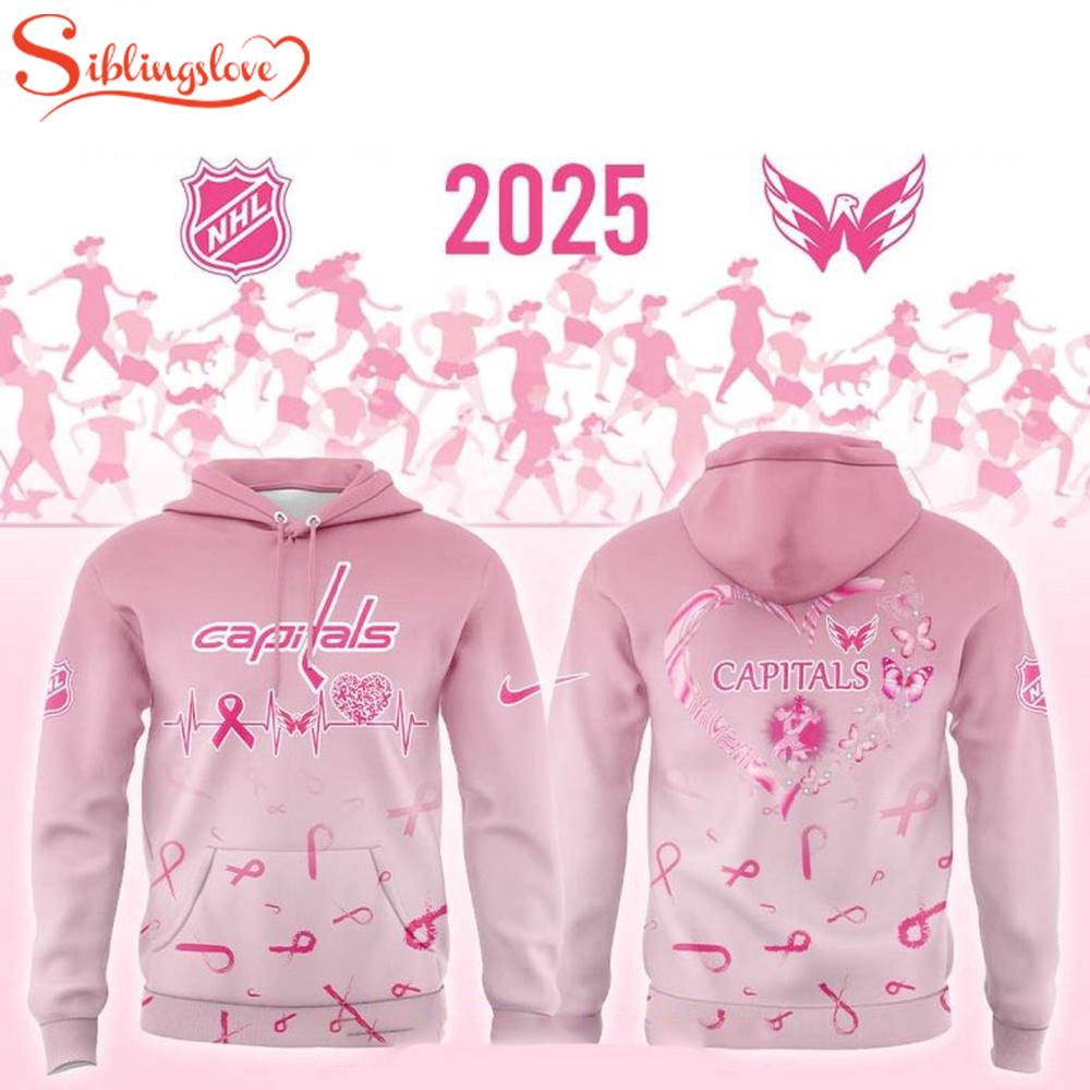 Washington Capitals Hockey Fight Cancer 2025 3D Shirt For Fans Washington Capitals Hockey Fight Cancer 2025 3D Shirt For Fans