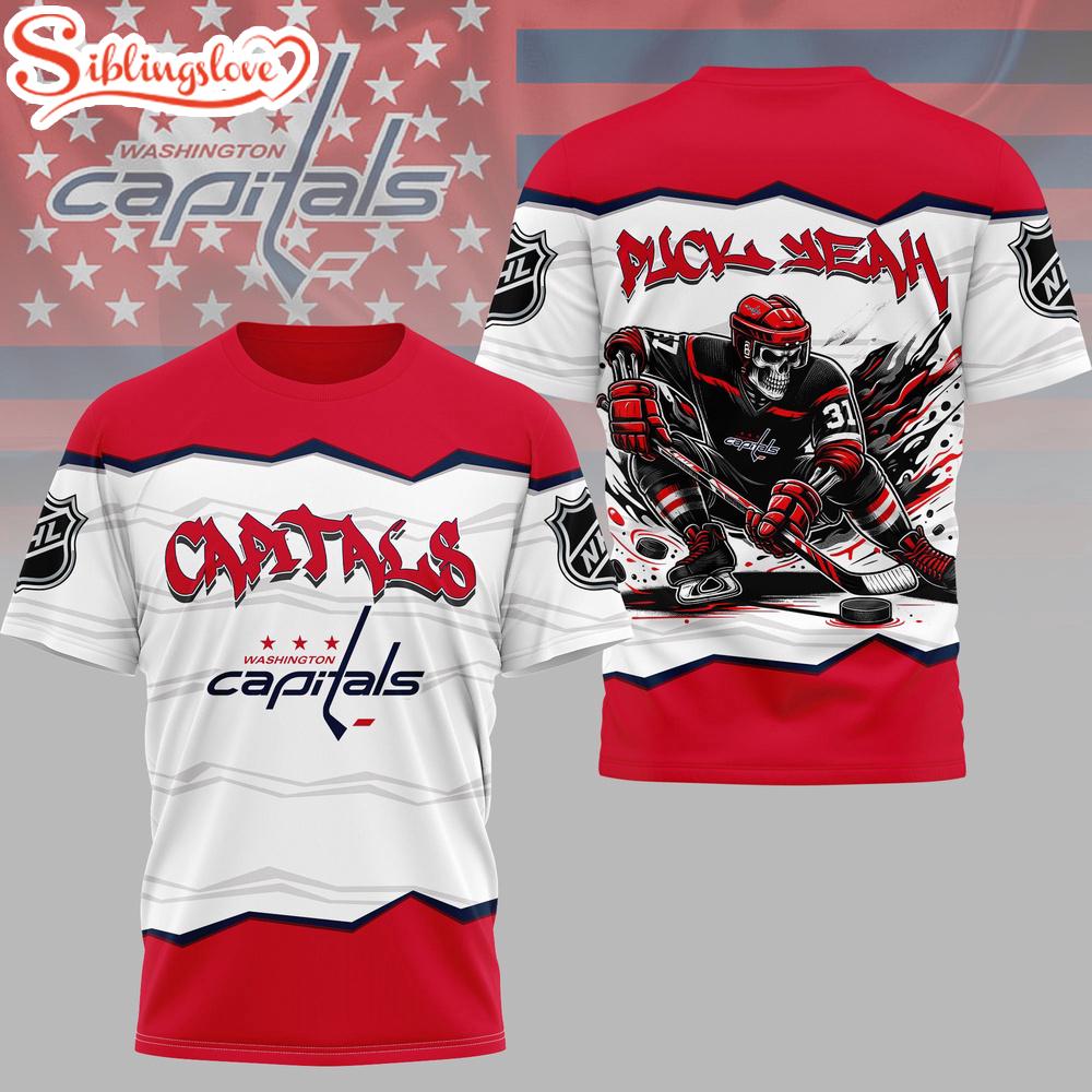 Washington Capitals NHL Puck Yeah 3D T-Shirt 1 Washington Capitals NHL Puck Yeah 3D T-Shirt