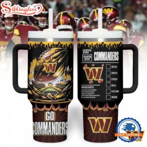 Washington Commanders Champion Tumbler 40Oz With Handle