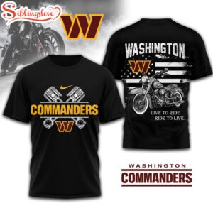 Washington Commanders NFL Biker 3D T-Shirt
