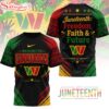 Washington Commanders NFL Juneteeth Freedom Faith And Future 3D T-Shirt