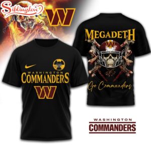 Washington Commanders NFL Megadeth 3D T-Shirt