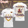 Washington Commanders NFL Teacher Honor 3D T-Shirt