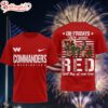 Washington Comm&ers Scooby-Doo Red Friday Military 3D T-Shirt