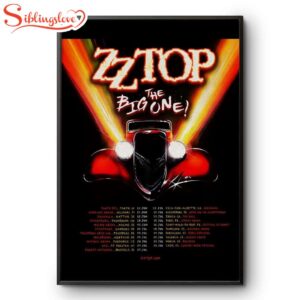 ZZtop The Big One Tour 2026 Poster Canvas